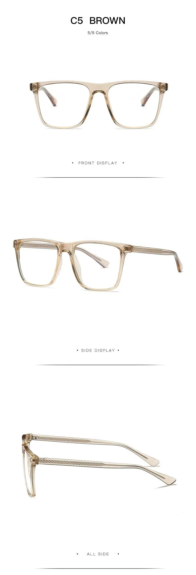 Women's Square Full Rim TR90 Prescription Glasses 2023 — view 18 | Rx Spectacle