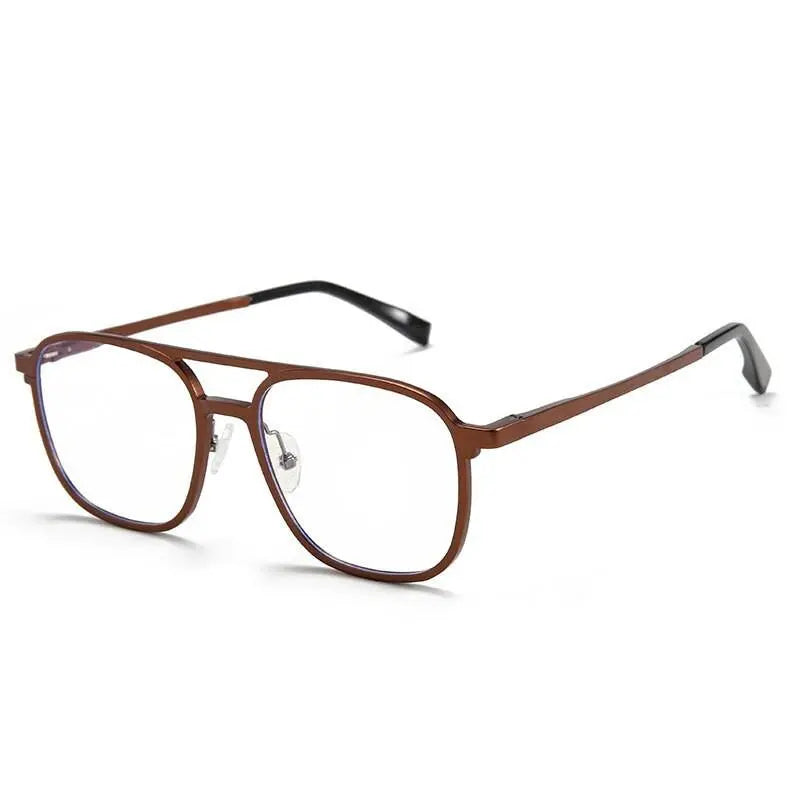 Men's Square Full Rim Alloy Prescription Glasses 6113 — view 6 | Rx Spectacle