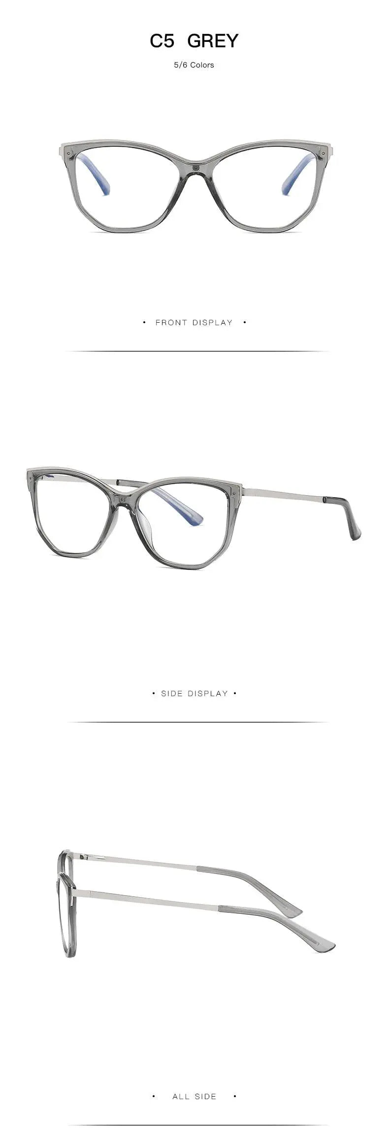 Women's Cat Eye Full Rim Acetate Prescription Glasses 2048 — view 18 | Rx Spectacle