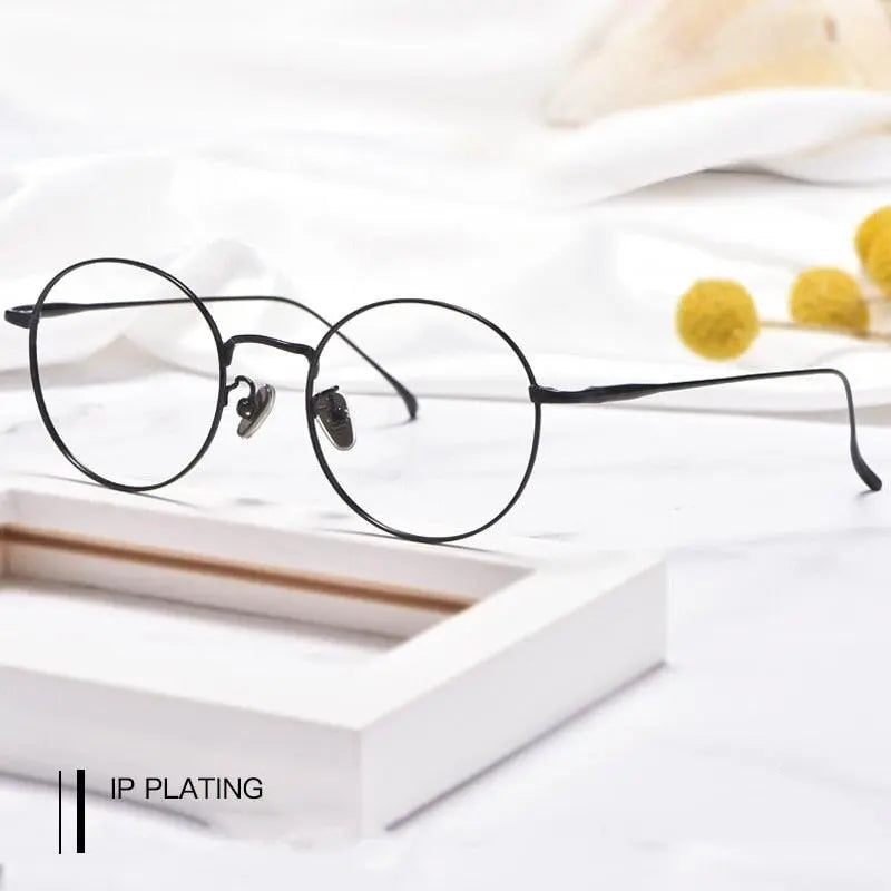Unisex Round Full Rim Titanium Prescription Glasses 3216 — view 5 | Rx Spectacle