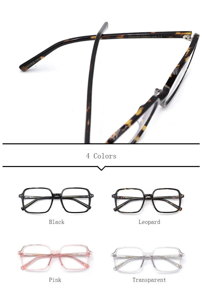 Women's Square Full Rim Acetate Oversized Prescription Glasses Ps9105 — view 11 | Rx Spectacle