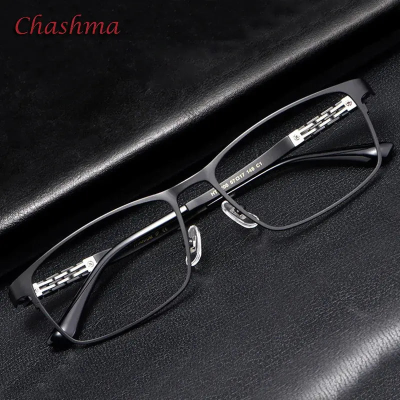 Men's Square Full Rim Titanium Prescription Glasses 310205 — view 1 | Rx Spectacle