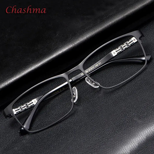 Men's Square Full Rim Titanium Prescription Glasses 310205 — view 1 | Rx Spectacle