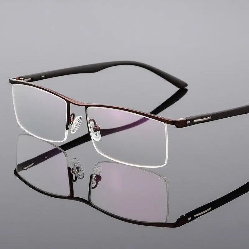 Unisex Square Semi-Rimless TR90 Prescription Glasses P8831 — view 11 | Rx Spectacle