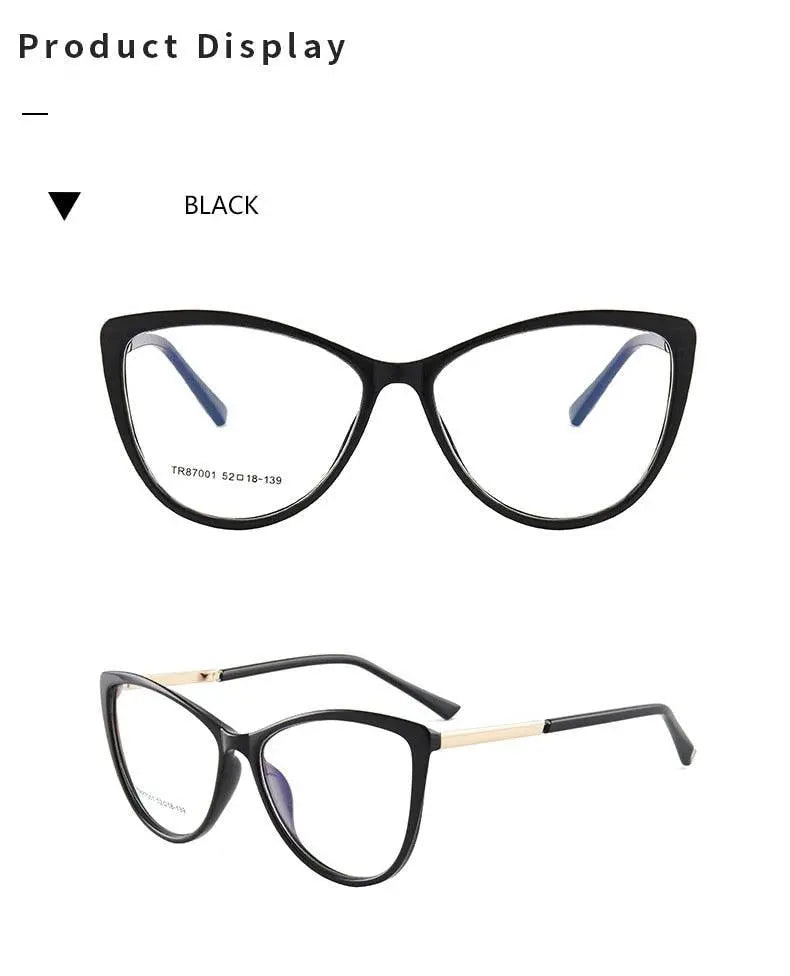 Women's Cat Eye Full Rim TR90 Prescription Glasses TR7001 — view 13 | Rx Spectacle