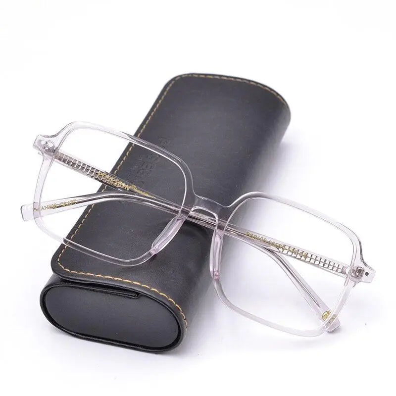 Women's Square Full Rim Acetate Oversized Prescription Glasses Ps9105 — view 2 | Rx Spectacle