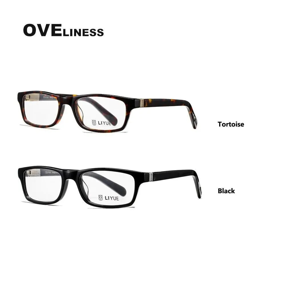Unisex Square Full Rim Acetate Prescription Glasses Lb01 — view 5 | Rx Spectacle