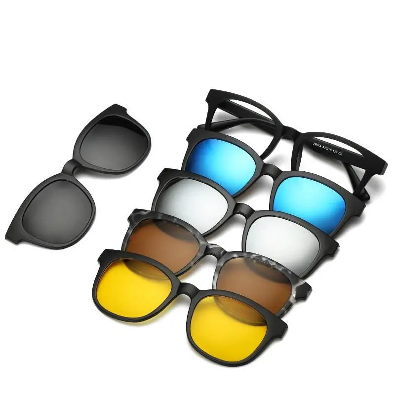 Unisex Full Rim Acetate Clip-On Prescription Glasses 1 — view 5 | Rx Spectacle