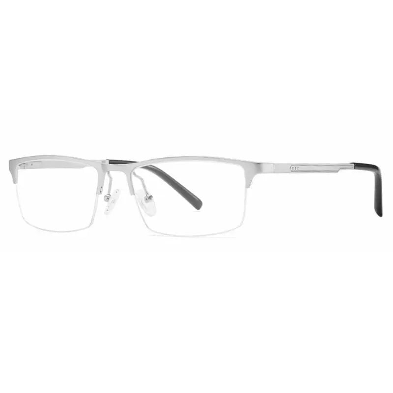 Unisex Square Semi-Rimless Alloy Prescription Glasses CX6342 — view 8 | Rx Spectacle