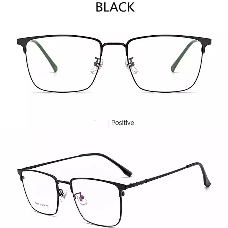 Unisex Square Full Rim Alloy Prescription Glasses 38007 — view 7 | Rx Spectacle