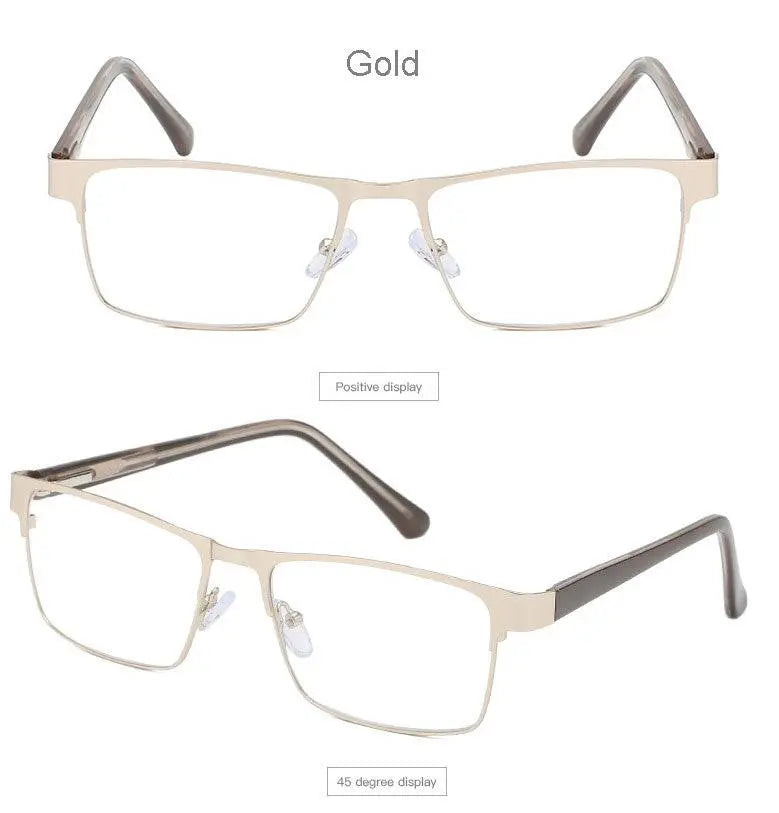 Men's Square Full Rim Alloy Reading Glasses R89865 — view 14 | Rx Spectacle