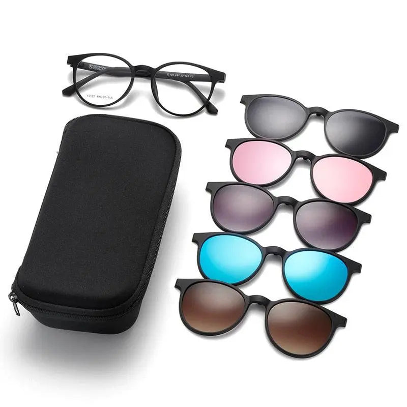 Unisex Full Rim Resin Clip-On Prescription Glasses 12120 — view 3 | Rx Spectacle