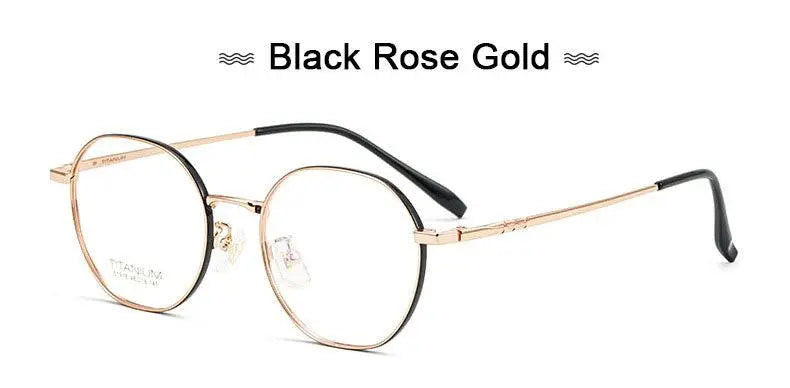Women's Round Full Rim Titanium Prescription Glasses S1918 — view 15 | Rx Spectacle