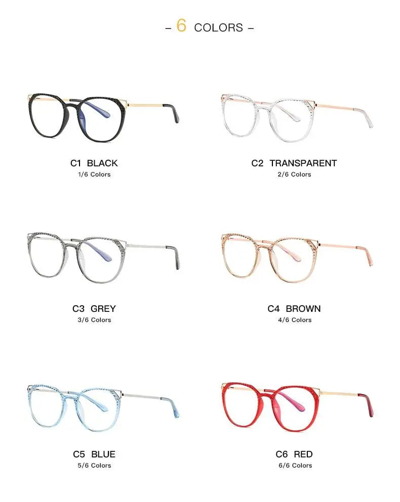 Women's Round Full Rim TR90 Prescription Glasses 2054 — view 16 | Rx Spectacle