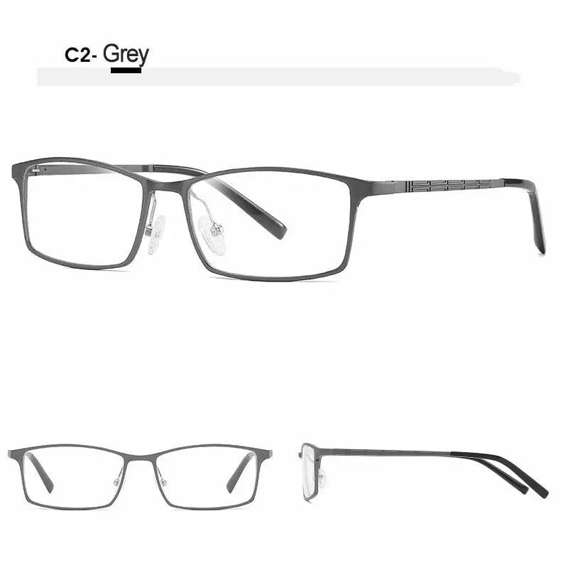 Unisex Square Full Rim Alloy Prescription Glasses 6300 — view 15 | Rx Spectacle