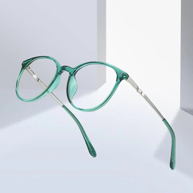 Women's Round Full Rim TR90 Prescription Glasses 2055 — view 1 | Rx Spectacle