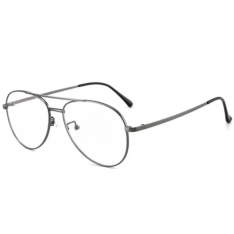 Unisex Oval Full Rim Titanium Double Bridge Prescription Glasses 2194 — view 1 | Rx Spectacle