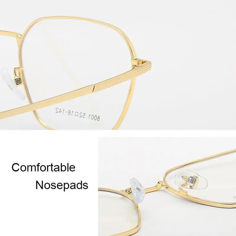 Unisex Square Full Rim Alloy Prescription Glasses 8001 — view 3 | Rx Spectacle