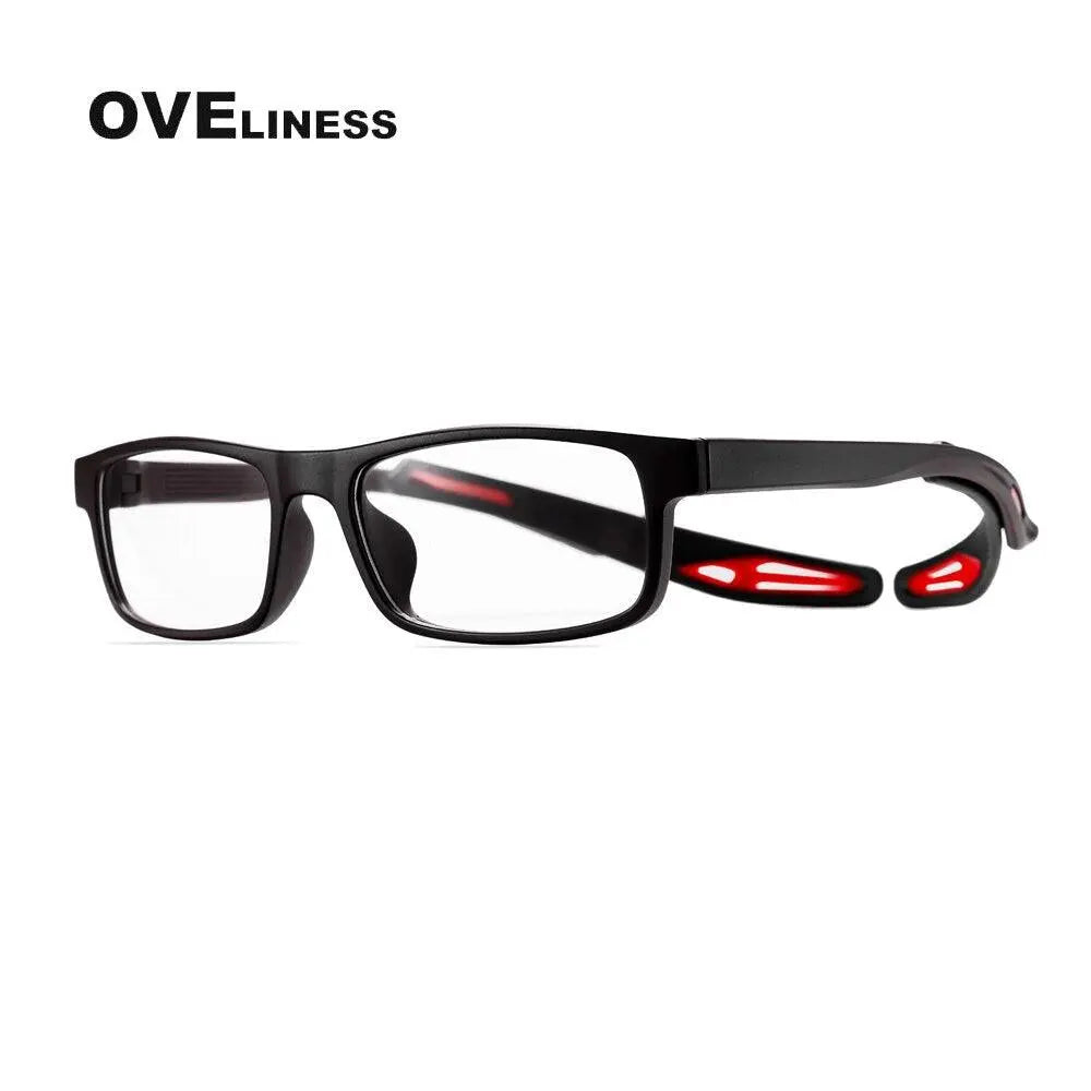Unisex Square Full Rim Titanium Sports Glasses Olad55p — view 3 | Rx Spectacle