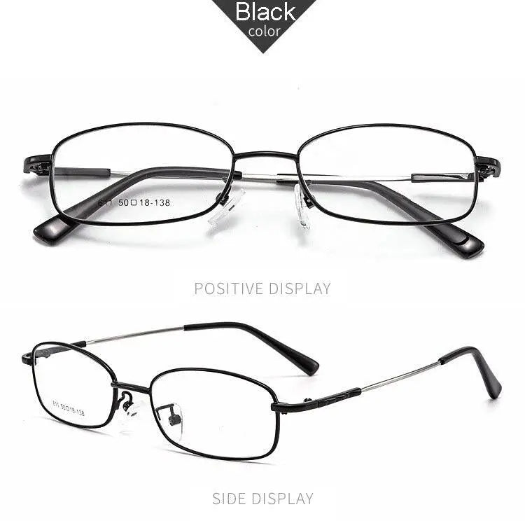 Unisex Full Rim Alloy Prescription Glasses 611 — view 16 | Rx Spectacle