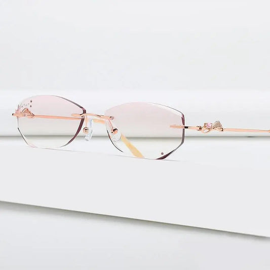 Women's Rimless Alloy Prescription Glasses 52052 — view 1 | Rx Spectacle