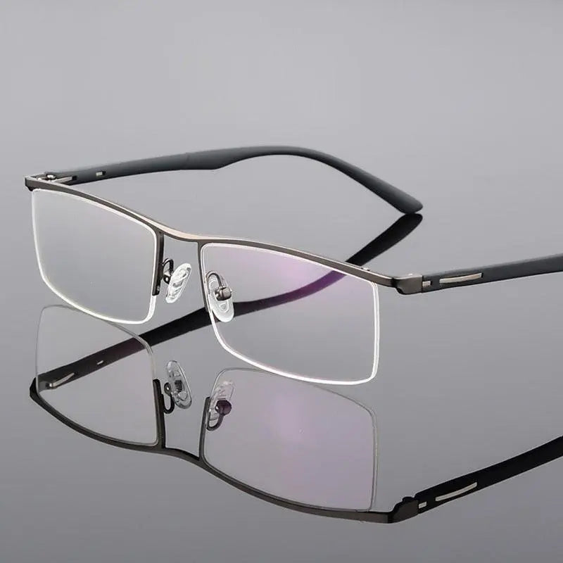 Unisex Square Semi-Rimless TR90 Prescription Glasses P8831 — view 8 | Rx Spectacle