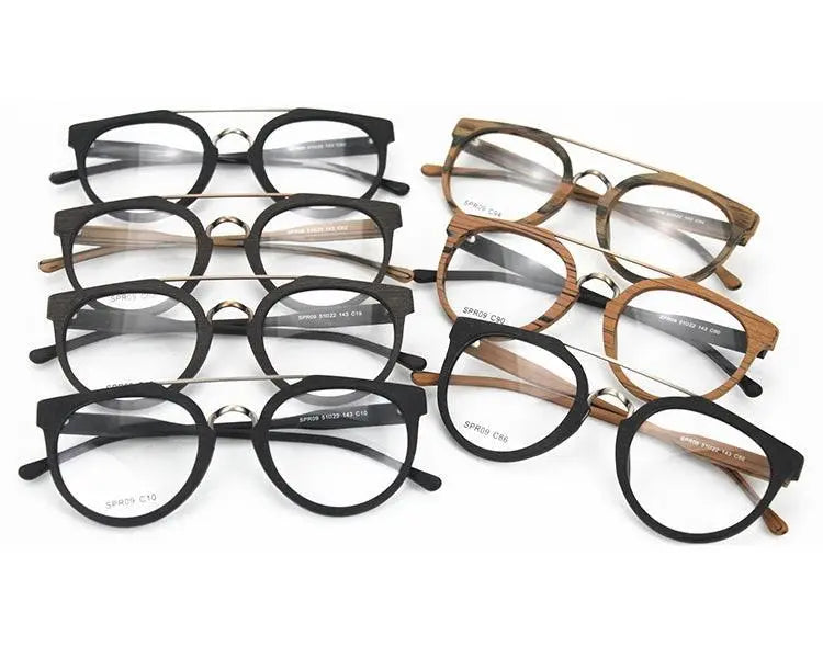 Unisex Round Full Rim Acetate Double Bridge Prescription Glasses Spr09 — view 14 | Rx Spectacle