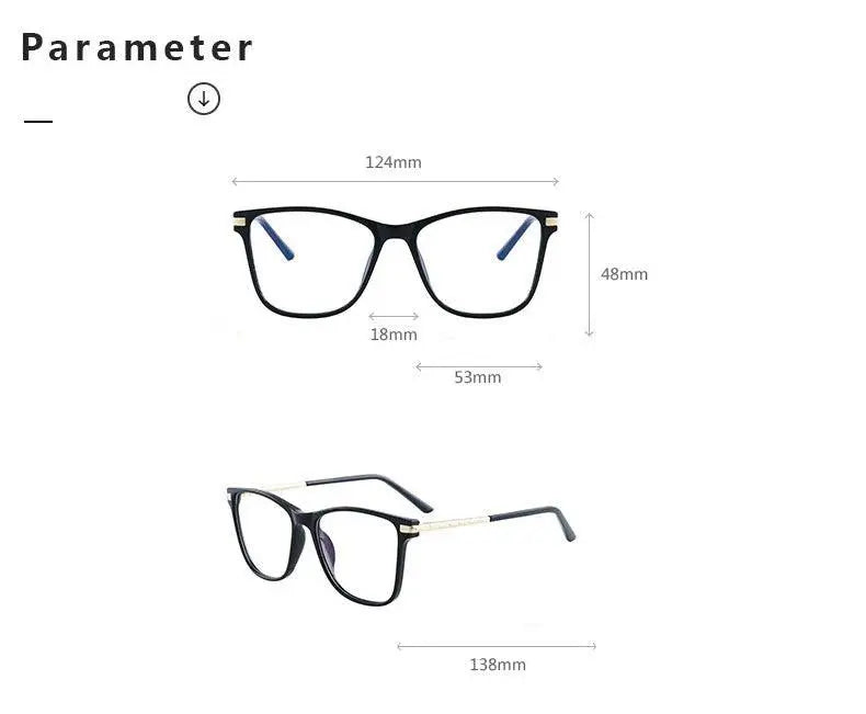 Women's Square Full Rim TR90 Prescription Glasses 7039 — view 13 | Rx Spectacle