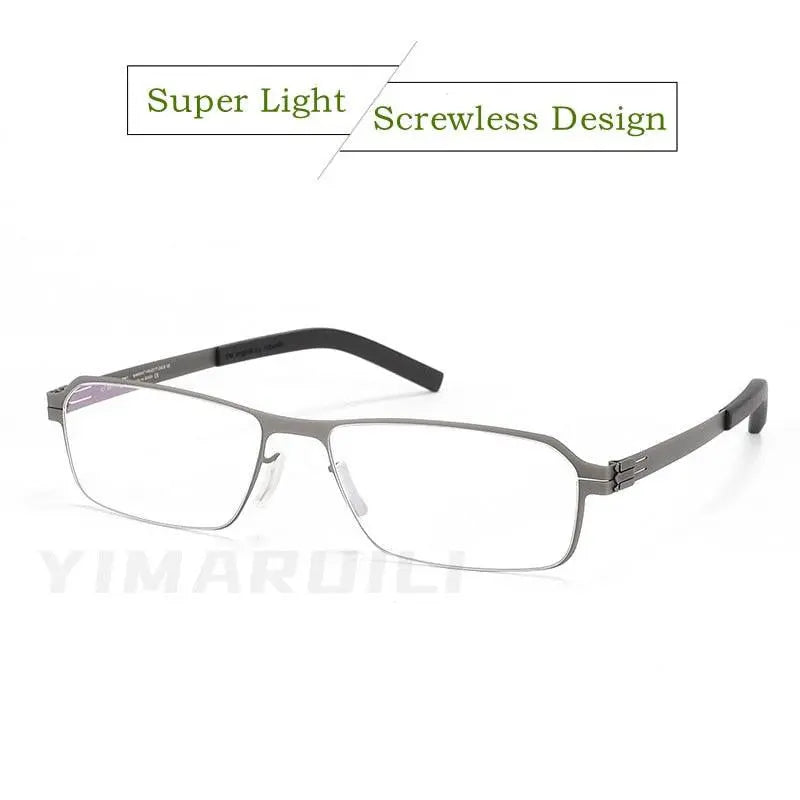 Men's Full Rim Alloy Screwless Prescription Glasses LDBG1 — view 2 | Rx Spectacle