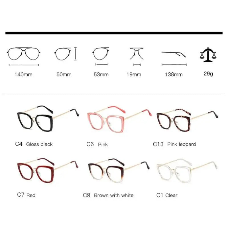 Women's Cat Eye Full Rim TR90 Prescription Glasses 95632 — view 5 | Rx Spectacle