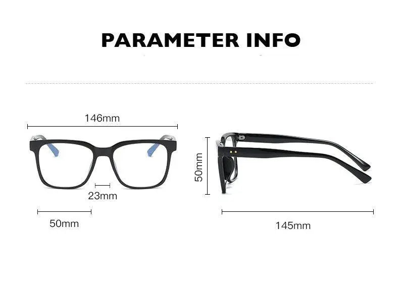 Unisex Square Full Rim Acetate Prescription Glasses 8822 — view 12 | Rx Spectacle