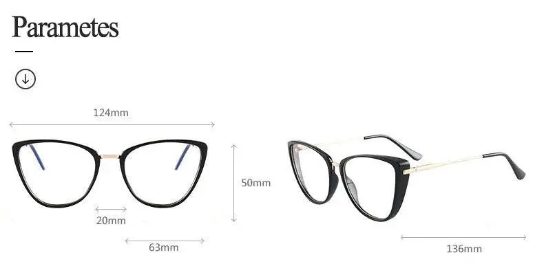 Women's Cat Eye Full Rim TR90 Prescription Glasses 7033 — view 14 | Rx Spectacle
