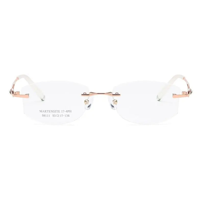 Women's Rimless Titanium Prescription Glasses 58111 — view 6 | Rx Spectacle
