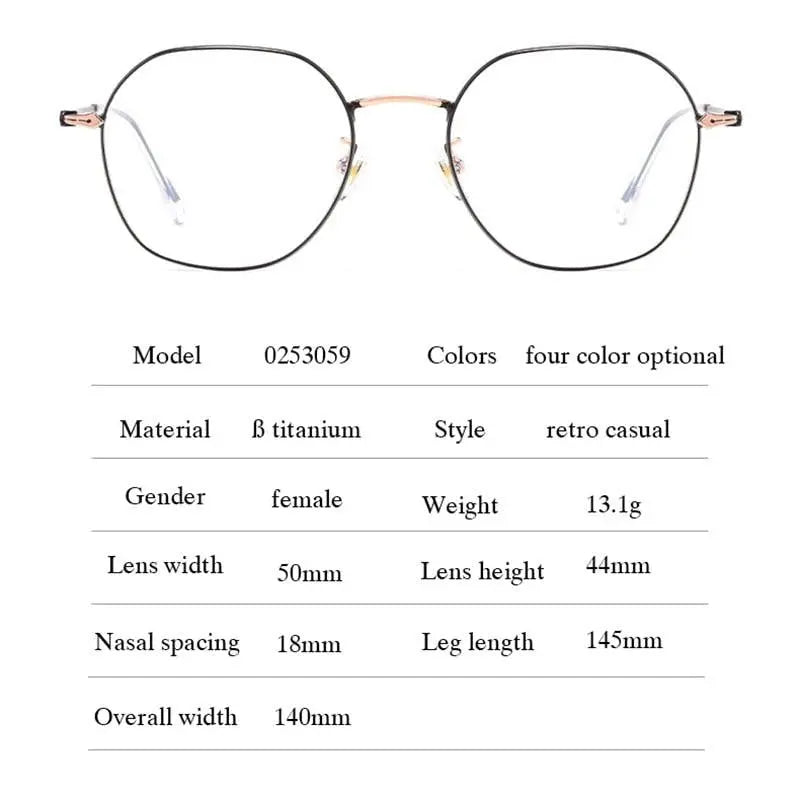 Unisex Oval Full Rim Alloy Prescription Glasses 53059 — view 2 | Rx Spectacle