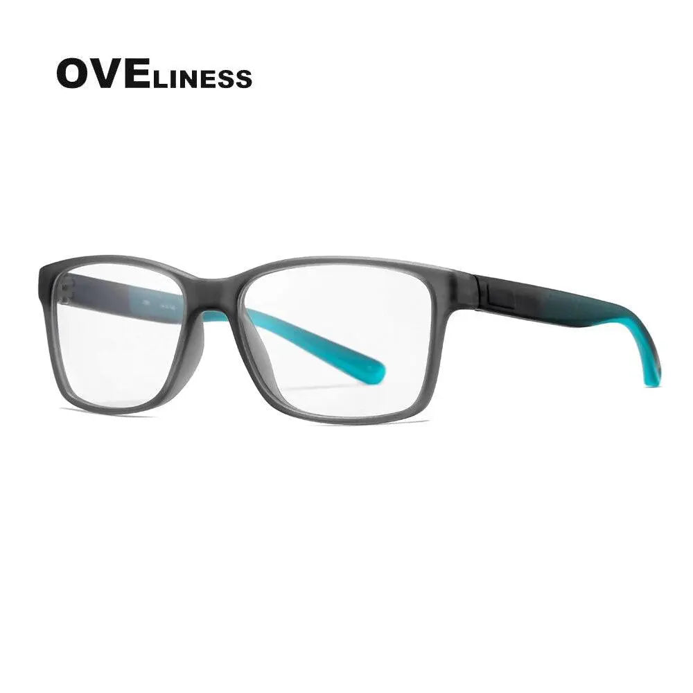 Unisex Square Full Rim Titanium Prescription Glasses 7091 — view 8 | Rx Spectacle