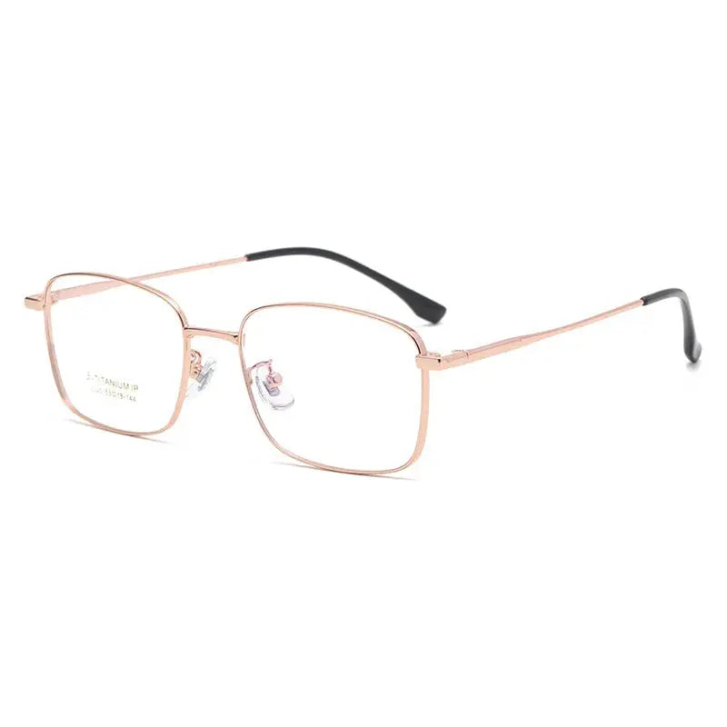 Unisex Square Full Rim Titanium Prescription Glasses 2320 — view 9 | Rx Spectacle