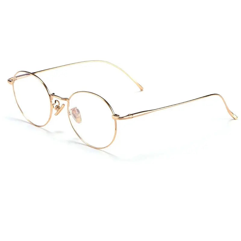 Unisex Round Full Rim Titanium Prescription Glasses 3216 — view 5 | Rx Spectacle
