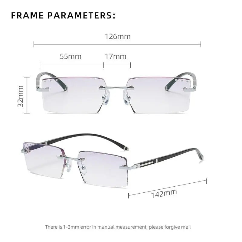 Men's Rimless Titanium Prescription Glasses 58065 — view 6 | Rx Spectacle
