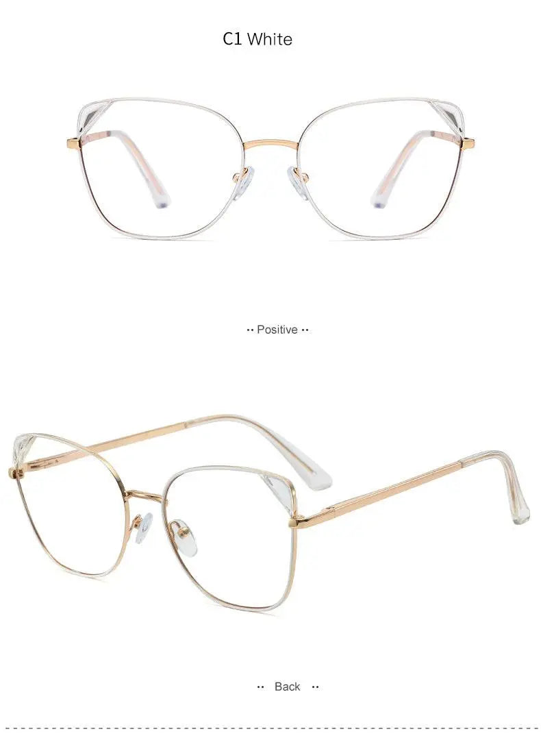 Women's Cat Eye Full Rim TR90 Prescription Glasses 95805 — view 19 | Rx Spectacle