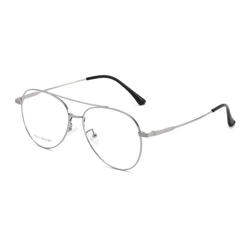 Unisex Round Full Rim Alloy Double Bridge Prescription Glasses 90272 — view 2 | Rx Spectacle