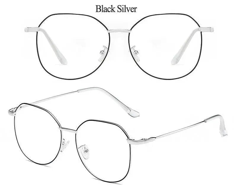 Unisex Polygon Full Rim Alloy Prescription Glasses Zy9038 — view 16 | Rx Spectacle
