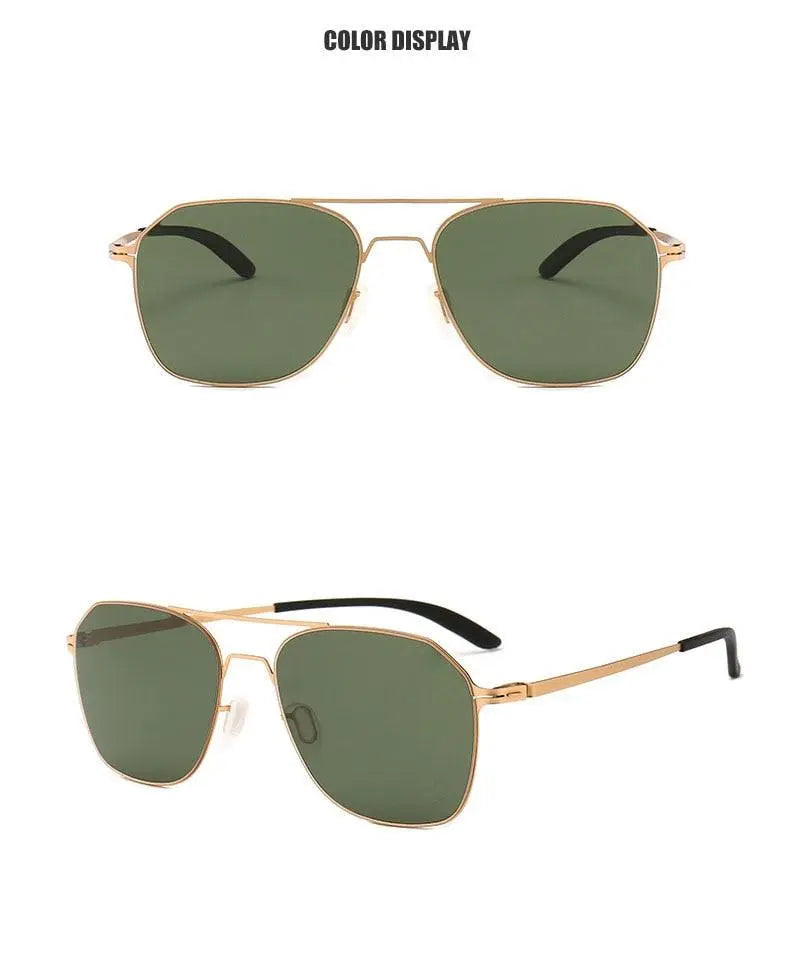 Men's Square Full Rim Alloy Double Bridge Prescription Glasses 7704 — view 16 | Rx Spectacle