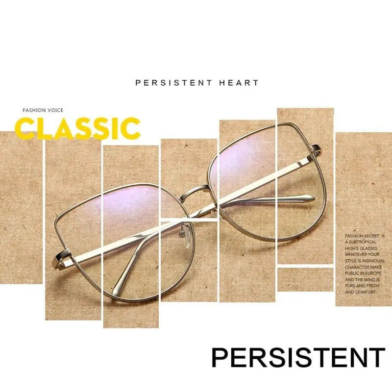 Women's Cat Eye Full Rim Alloy Prescription Glasses 3449 — view 3 | Rx Spectacle