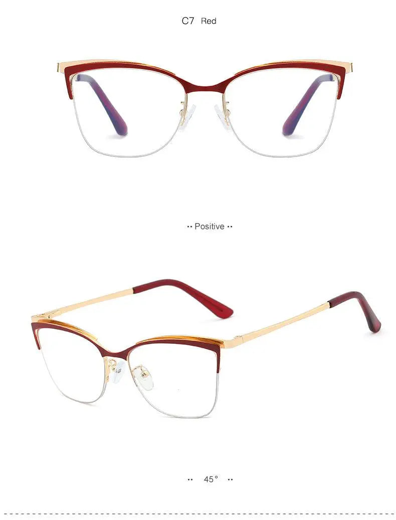 Women's Cat Eye Full Rim TR90 Prescription Glasses 95661 — view 13 | Rx Spectacle