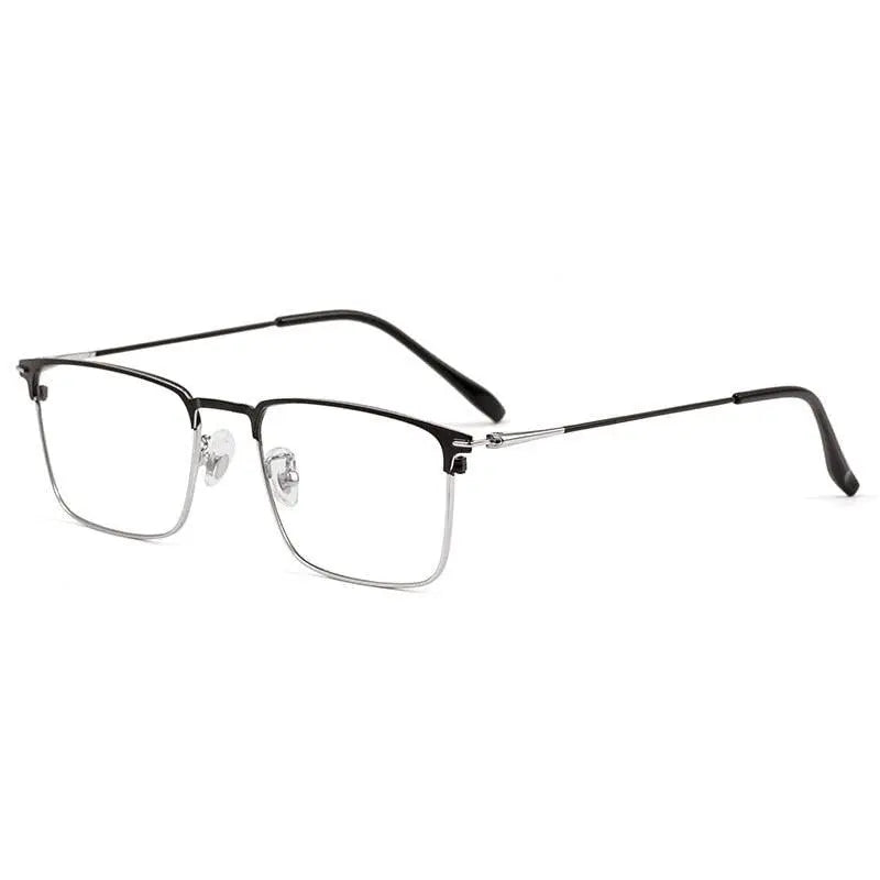Men's Square Full Rim Titanium Prescription Glasses Y0606 — view 9 | Rx Spectacle