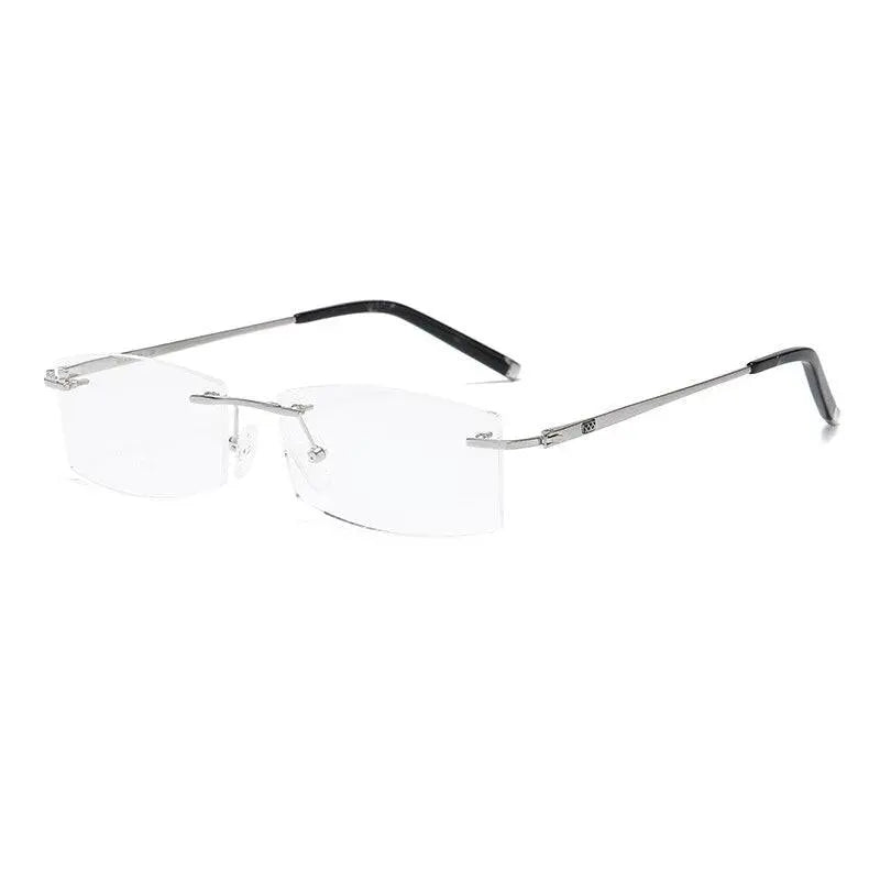 Unisex Rimless Titanium Prescription Glasses 9119 — view 10 | Rx Spectacle