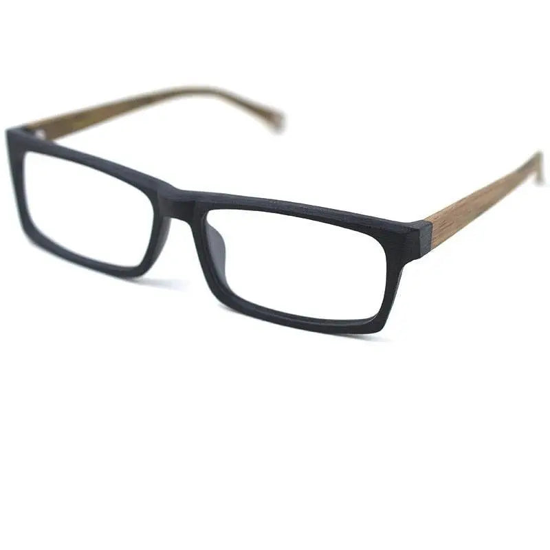 Men's Rectangular Full Rim Wood Prescription Glasses Ps8005 — view 7 | Rx Spectacle