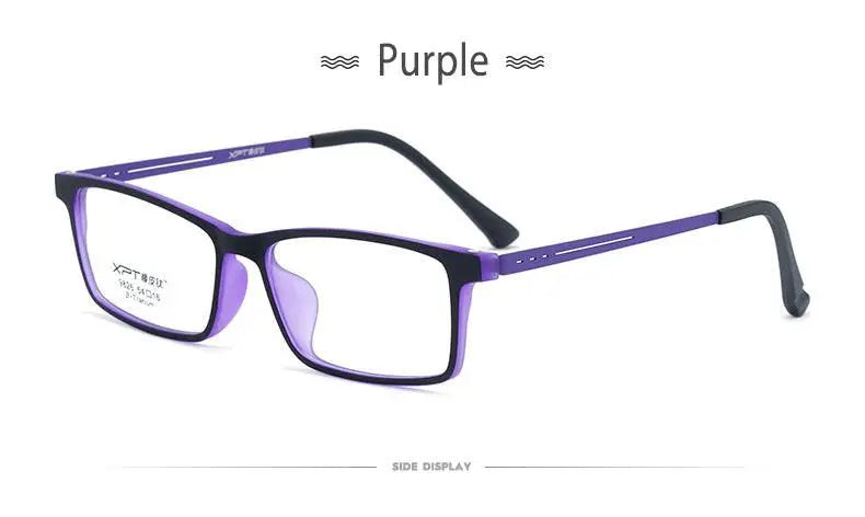 Unisex Rectangular Full Rim Titanium Prescription Glasses 9826 — view 17 | Rx Spectacle