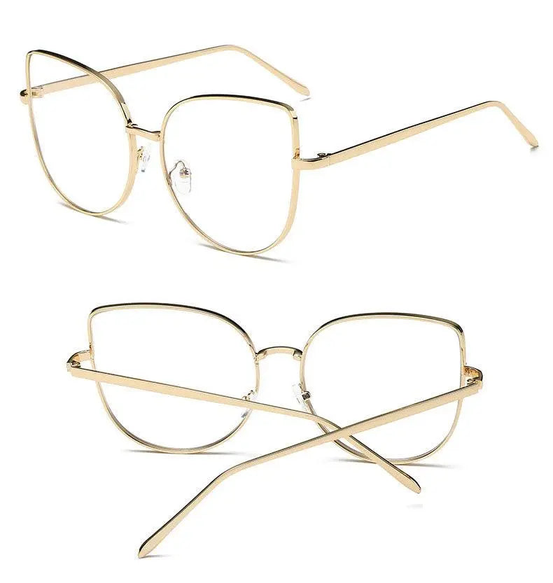 Women's Cat Eye Full Rim Alloy Prescription Glasses 3449 — view 17 | Rx Spectacle