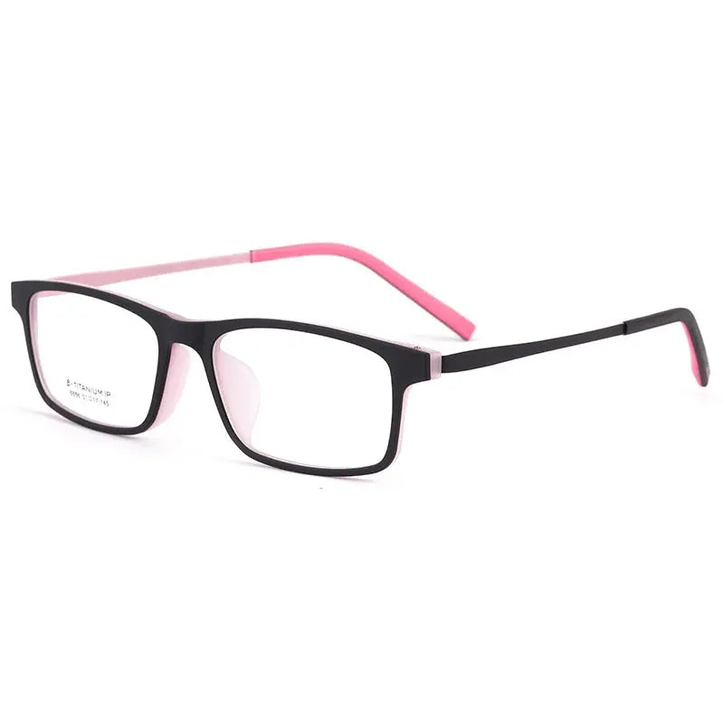 Women's Square Full Rim Titanium Prescription Glasses 48886 — view 4 | Rx Spectacle